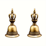 1 tk messingist k&auml;sit&ouml;&ouml; survevalu tuulekell: Loominguline m&auml;lestuskingitus aiaterrassi kaunistamiseks 2pcs