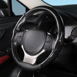 Sobiv 37-38 cm 1 paar s&uuml;sinikkiust auto roolikatte libisemisvastane mikrokiust PVC auto rattav&otilde;imendi kaitsekate auto salongi tarvikud punane