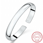 Simple Fashion 925 Sterling Silver sileda manseti k&auml;ev&otilde;rud ja k&auml;ev&otilde;rud naistele Pulserad s&otilde;brap&auml;eva kingitus