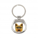 Yorkshire Terrier, Yorkie - geometric keychain with a photo and the inscription Art-Dog