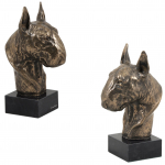 Bull Terrier, Bully I - Dog statue, bust on stone base, sculpture, trophy for dog show by Art-Dog brand