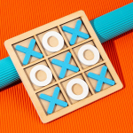 Puidust XO Tic Tac Toe m&auml;ng Mini malelaua interaktsiooni pusle koolitus Montessori harivad m&auml;nguasjad kingitus lastele poiss t&uuml;drukule 1PCS