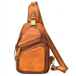 Ehtsast veisenahast rinnakott Meeste kott Meeste &otilde;lakott Diagonaalne Risti keha kott Retro Crazy Horse Nahast Ristkehaga meestekott tumepruun v&auml;rv