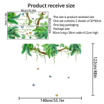 T44# Taimed Suured puud Lehed Liblikad Seinakleebis Lastetoa taust Kodukaunistus Seinamaal Elutoa Tapeet 90x30cm-2PCS