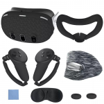 Silikoonist VR-kontrolleri kaitsekate Silmakate N&auml;okate K&auml;epideme Grip Silikoonkate Meta Quest 3 VR-tarvikutele must