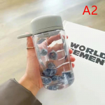 450 ml plastikust veepudel Lekkekindel kaasaskantav veetass &otilde;pilastele Lihtne pudelis kohvi-teetass koos teeinfusiooniga suvised joogin&otilde;ud A2