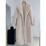 Uued s&uuml;gis- ja talvised karvased imitatsioonid naaritsa karusnahast leopardimustriga eriti pikad suures suuruses naisteriided M valge