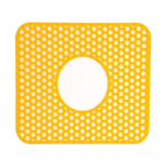 Silikoonist valamumatt keskelt &auml;ravoolukindla kuumakindla painduva libisemiskindla disainiga, h&otilde;lpsasti puhastatav korduvkasutatav valamukaitsematt sidrunikollane v&auml;rv