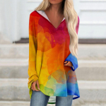 Naiste V-kaelusega kapuutsiga vabad pikkade varrukatega topid vabaaja topid koduseks vabaaja pidžaamatopsid L kohv