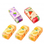 Ristk&uuml;likukujulised pliiatsikustutuskummid P&auml;ris kerged, kiirelt puhastatavad multifilmi puuviljad, &otilde;pilaste joonistus