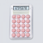 8-kohaline mini l&auml;bipaistev elektrooniline kalkulaator laiekraaniga Mugav arvutus Tehke kontorit&ouml;&ouml;d roosa