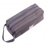 T&otilde;mblukuga pliiatsikott Suure mahutavusega kahekihiline kulumiskindel meigipintsel, pliiatsi kott kirjatarvete korraldaja tumesinine v&auml;rv