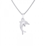 LEA &; ARTHUR - laste ripats "DOLPHIN" muster - roodiumiga kaetud 925 sterling h&otilde;be
