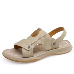 Mood Suvine Mood Platvorm Nahast V&auml;litingimustes Rannas Meeste Sandaalid Disainer Pehme Tald Vabaaja Meeste Tuhvlid Sandalias Hombre Verano 38 beige