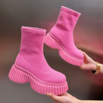 Moodsad Naiste Platvormiga Pahkluuni Venivad Sokksaapad Moodsad Madalad Kingad 2024 Disaineri Trend Talvine Uus Chelsea Saapad K&auml;imiseks Daamide Zapatos 35 roosa