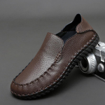 Moodsad naturaalsest nahast meeste mokassiinid slip-on lehmanahast vabaajajalatsid meestele pehmed kevadised mokassiinid meestele Tenis Masculinos meeste mokassiinid 6.5 must