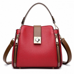 Luksuslik liimitav k&auml;ekott naistele PU-nahast &auml;mbriga &otilde;lakott Moe k&auml;epidemega kott Brand Shopping Mommy Crossbody kott 21.5x11.5x18.5cm punane