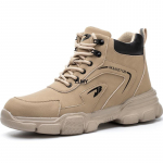 Moodsad pahkluuni ulatuvad t&ouml;&ouml;ohutussaapad meestele terasest varvastega tennised torkekindlad turvajalatsid purunemiskindel konstruktsioon k&otilde;rge s&auml;&auml;rega kaitsev saabas mees 36 khaki