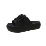 Mood 2024 Suvi Uued Madalad Sandaalid Naistele Paeltega Korea Versioon Vabaaja Sandaalid Pehmed Paksu P&otilde;hjaga Spordi Mood Slaidid Jalan&otilde;ud 35 must