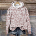 Naiste topid &Uuml;markaelusega ja kapuutsiga vabaajaline dressipluus L beež