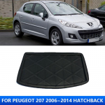 Peugeot 207 luukp&auml;ra 2006-2014 jaoks 2007 2010 2013 Sedaani auto tagumised pagasiruumi kaitsepadjad Veekindlad saastumisvastased matid Tarvikud