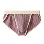 Meeste p&uuml;ksid Madala k&otilde;rgusega elastne v&ouml;&ouml;koht Slim Fit 3D kott Disain alusp&uuml;ksid Triibuline Print Pehme hingav aluspesu igap&auml;evane kandmine M punane