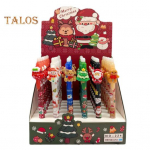 36 tk J&otilde;ulugeelpliiats 0,5 mm otsaga Sinine kustutatav tindipliiats Piduliku mustriga kustutatav Push Action Pliiats kooli kontoritarvete jaoks 36pcs