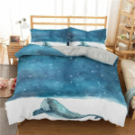 Ookeani delfiinide voodipesukomplekt lastele ja t&auml;iskasvanutele Boho stiilis Mereteemaline tekikott Mikrokiud Mereloomadega tekikate Magamistoa dekoratsioon AU Single 140x210cm