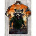 Meeste T-s&auml;rk Jaapani stiilis Samurai kass graafikaga 3D-prindiga T-s&auml;rk Vabaaja l&uuml;hikeste varrukatega T-s&auml;rk V&auml;limuse jaoks &Uuml;lielusuuruses Meeste riided &Uuml;laosad L