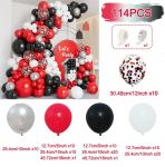 Punane Must &Otilde;hupallide Vanik Kaare Komplekt Must Punane Konfeti &Otilde;hupall Pulmad S&uuml;nnip&auml;ev Pidu L&otilde;petamine Beebipidu Kaunistus Globos as shown