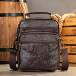 Klassikaline vintage meeste &auml;ri &otilde;lakott ehtsast nahast portfell Meeste Crossbody kott Kvaliteetne disainiga &uuml;lemise k&auml;epidemega k&auml;ekott meestele reisikott kohv