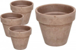 4 Moka terrakota lillepotti komplekt - 11 cm servaga - Sise- ja aiakasutuseks - KOTARBAU&reg;