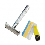 1 komplekti teraga raseerija puhastusharjaga Kahepoolne Sharp Vintage karbis k&auml;sitsi ilut&ouml;&ouml;riist Roostevabast terasest meeste raseerija kooriv k&auml;epide reisimiseks sinine