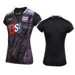 TAI rahvusv&otilde;rkpalli naiste JERSEY 2024 CHEER f&auml;nni prindiversioon Quick Dry V-kaelusega s&auml;rk l&uuml;hikeste varrukatega vormiriietus Tai lipu logo Sport siseruumides XS