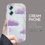 Armas koomiksimustriga kreemjas tekstuuriga korpus, lainelise servaga pehme silikoonkaanega telefoni&uuml;mbris OPPO Reno Realme jaoks Realme 5S valge