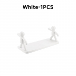 Uued loomingulised vannitoa riiulid armsad valged nuku kaabaka riiulid isekleepuvad vannitoakosmeetika riiulid