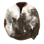 Meeste Retro Casual gradienttr&uuml;kiga kampsun XL