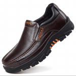100% ehtsast nahast kingad Meeste jalavarjud Pehmest lehmanahast &auml;rijalatsid Paksu tallaga Meeste vabaajajalatsid Slip-on 39