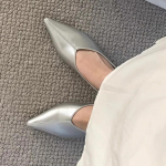 Mokassiinid Kingad Naiste Korterid Terava Ninaga Seksikad Kingad Elegantne Naine 2024 Trend S&uuml;gavad Moodsad Sandaalid Luksuslik Kleit Pidu Zapatos 35 h&otilde;be