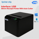 Xinye T80Q 80mm mitme pordiga POS-printer automaatse l&otilde;ikuriga k&ouml;&ouml;kidele USB