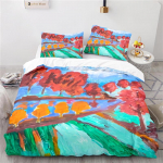 Kunstiline Purjetamise Dekoratsioon 3d Voodipesukomplekt Tr&uuml;kitud Tekikott Padjap&uuml;&uuml;ridega Euroopa/Austraalia/USA Queen King Suurus 135x200cm