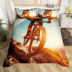 Jalgratta tekikott M&auml;giratta voodipesukomplekt poistele t&uuml;drukutele teismelistele Decor Jalgratturi tekikate Sporditeemaline tekkikate EU Single 135x200cm