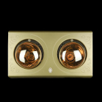 Kuldse lambipirniga vannitoasoojendi &ndash; soe laeseade koju Double lights single switch