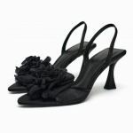 TRAF Naiste Must Lakknahast K&otilde;rge Kontsaga Sandaalid &Scaron;ikk Kandiline Nina Pandlaga Slingback Kontsad Seksikad Pahkluu Rihm Stiletto Kingad 39 black