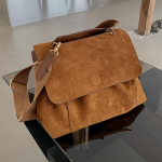 Talvised Uued Retro Suede K&auml;ekotid Naistele Crossbody &Otilde;lakott Naiste Totes pruun