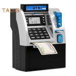 Lastele m&otilde;eldud pangaautomaadi hoiup&otilde;rsas m&auml;nguasi kaardiga Elektrooniline sularaha, m&uuml;ntide s&auml;&auml;stupank, &otilde;petlik automaatne parool sularahaautomaat v&auml;ikelastele poistele t&uuml;drukutele must