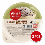 CJ mikrolaineahjus kasutatav kiirkeedetud riis Hetban &ndash; igap&auml;evane kleepuv kleepuv mitmeteraline riis 210 g (2 Valikud) 3PCS