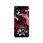 Coque - Maniacase - Samsung Galaxy S24 FE - Souple - Noir - Demon Slayer