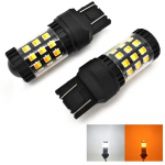 2 tk W21/5W LED pirn 7443 12V CANBUS valge-oranž Off-Road