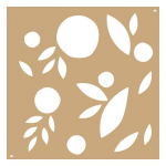 2 pochoirs Kraft V&eacute;g&eacute;tal abstrait 20 x 20 cm